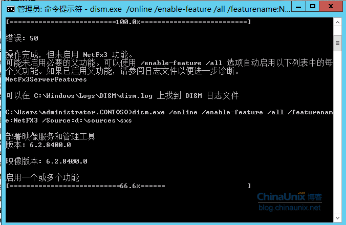 windows 2012 安装 .net 3.5报错